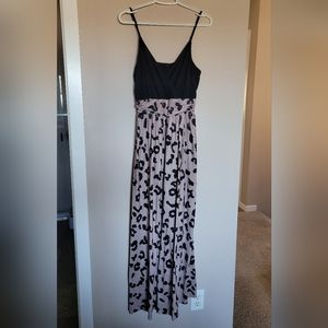 Animal Print Casual Maxi Dress
